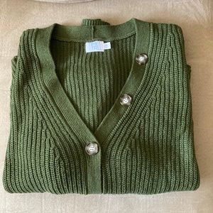 Army Green XXL Sweater Cardigan